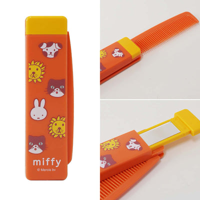 Miffy Colorful Sagara comb & mirror, orange