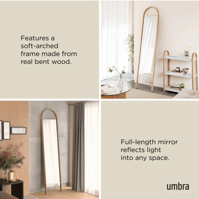 Umbra Bellwood leaning mirror, natural