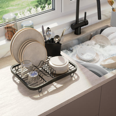 Umbra Sinkin Dish Rack, black