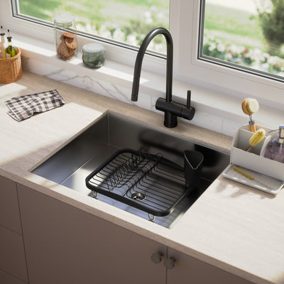 Umbra Sinkin Dish Rack, black