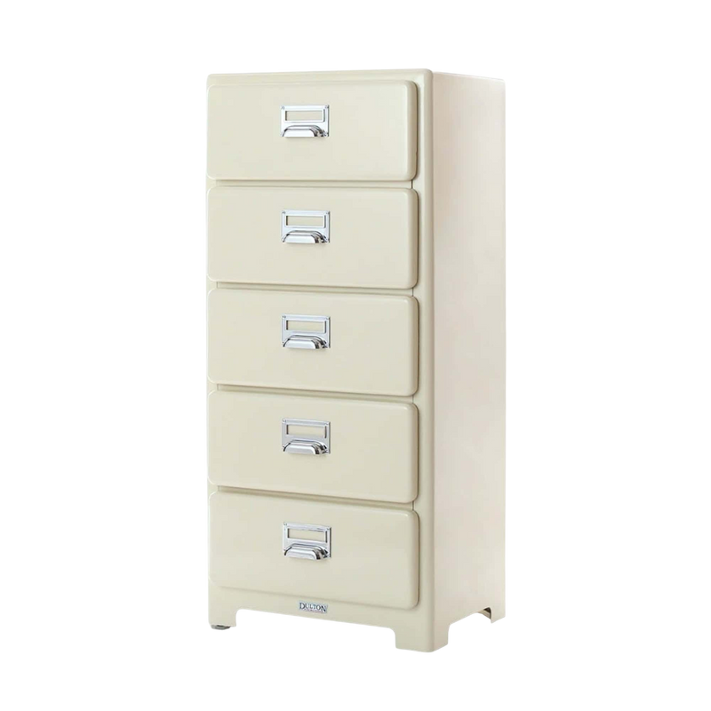 Dulton 5 Drawers Chest, ivory
