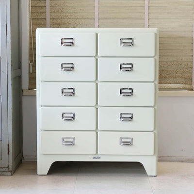 Dulton 2 Columns by 5 Drawers cabinet, grey green
