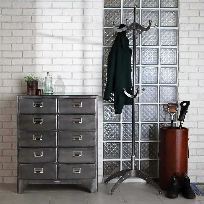 Dulton 2 Columns by 5 Drawers cabinet, raw