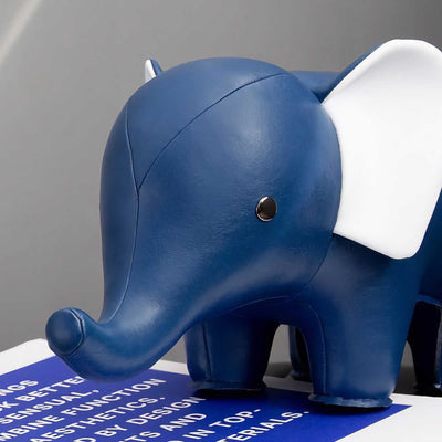 Zuny Giant Elephant Home Deco , Midnight Blue/White