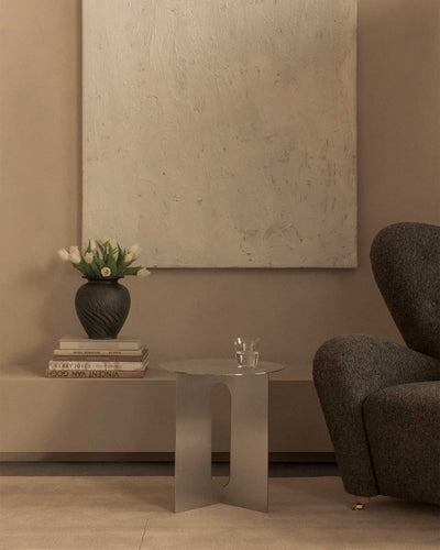 Audo Copenhagen Andgrogne side table, brushed steel