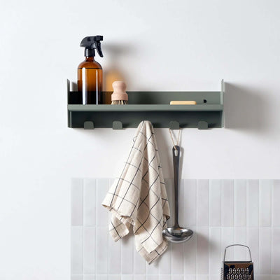 Tiptoe PLI Slim wall-mounted coat rack 45cm, eucalyptus