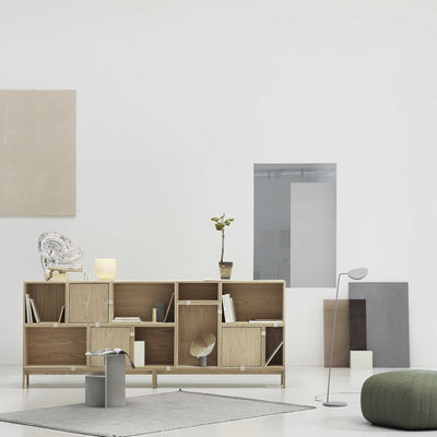 Muuto Stacked Medium with Door shelf, oak