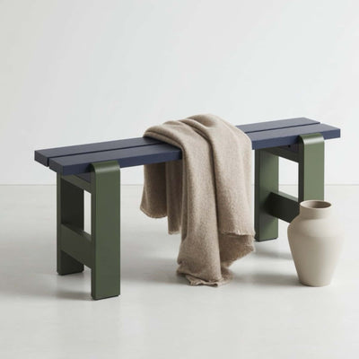 Hay Weekday bench, steel blue/olive