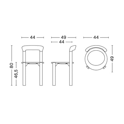 HAY Rey chair, soft mint
