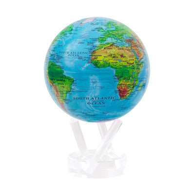 MOVA 4.5" Rotating Globe, Blue Relief Map