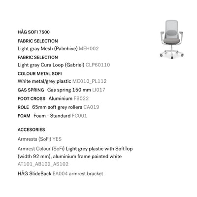 HÅG SoFi 7500, light grey