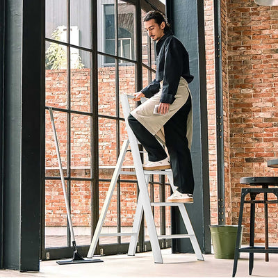 Metaphys Lucano ladder 4-step, crystal grey