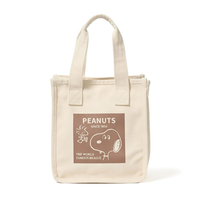Snoopy Canvas Mini tote, brown
