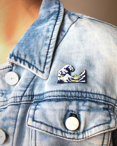Today is Art Day The Great Wave Pin