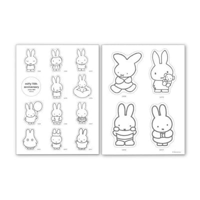 Miffy 70th anniversary interior sticker, monotone