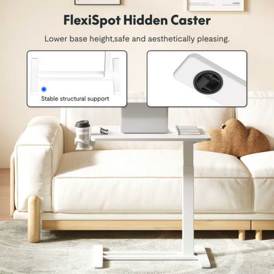 FlexiSpot H7 height adjustable side table, white