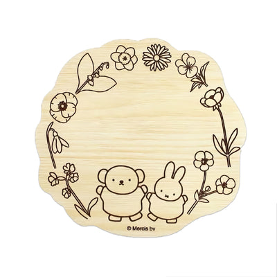 Miffy Wood Whiteboard, Flowers