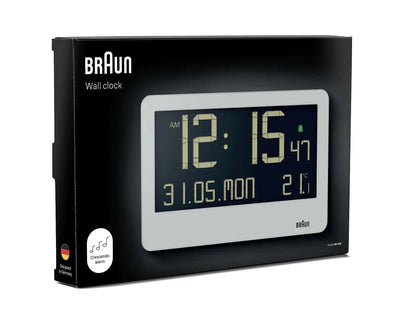 Braun BC14 digital wall clock, white
