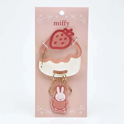 Miffy Cake Shaped key charm, strawberry