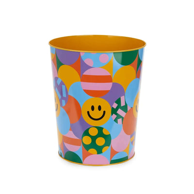 Balvi Los Pepes Smileys Yellow waste basket