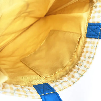 Miffy GinghamPop quilted mini tote, yellow