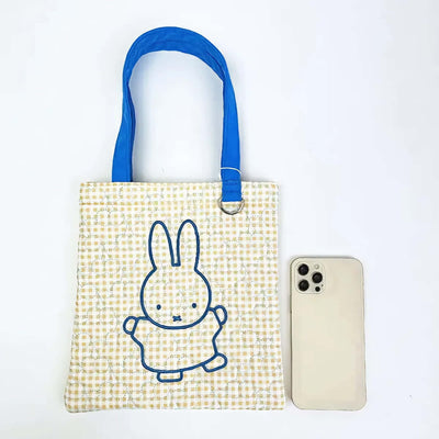 Miffy GinghamPop quilted mini tote, yellow