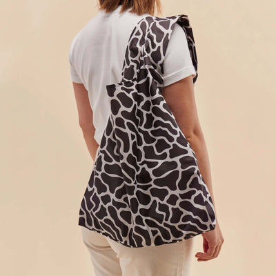 Black & White Ripples Reusable Bag