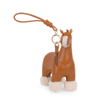 Zuny bag charms, horse shire tan