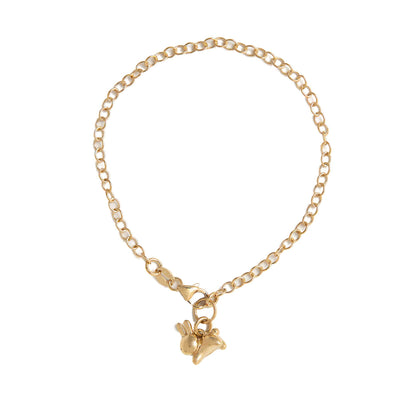 Miffy Leaping Rabbit Charm Bracelet, 18ct Gold Vermeil