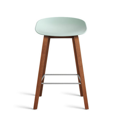 Hay About A Stool AAS32 LOW counter stool (65cm), pastel green/walnut