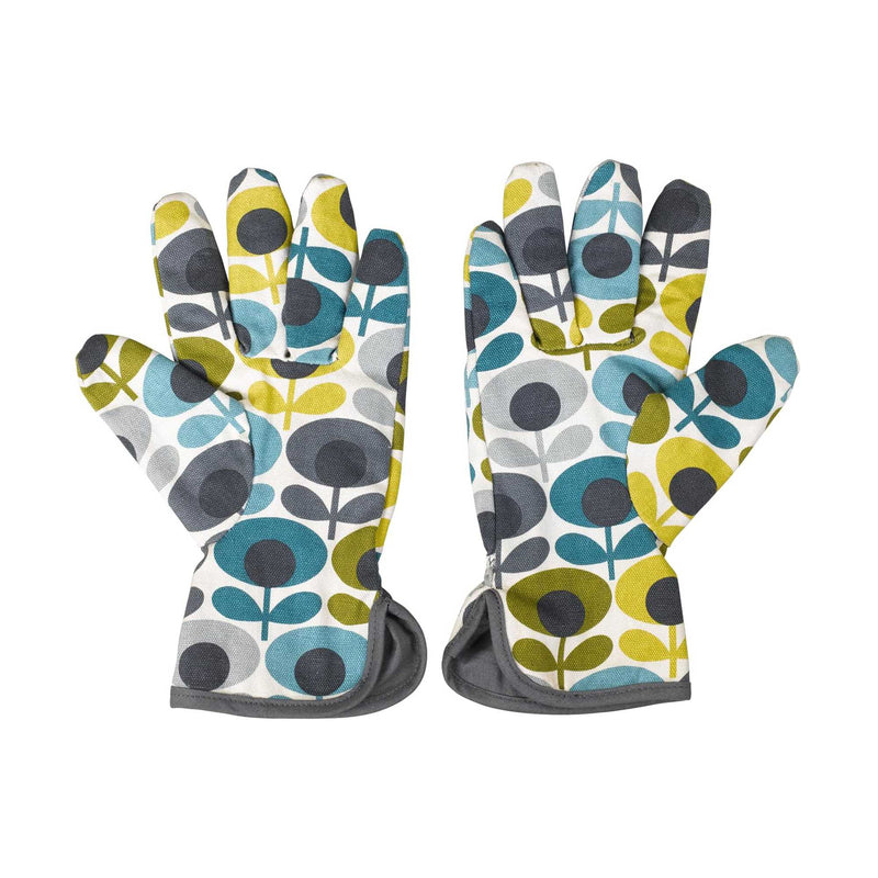 Orla Kiely flower stem potting gloves