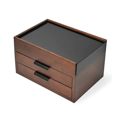 Umbra Stowaway storage box, black/walnut