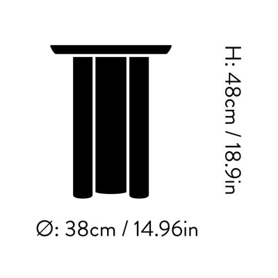 &Tradition Tung JA3 side table, steel blue