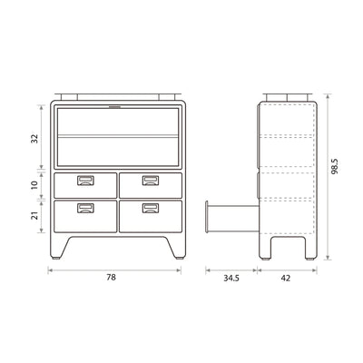 Dulton Cup Board, raw