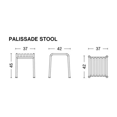 HAY Palissade stool, olive