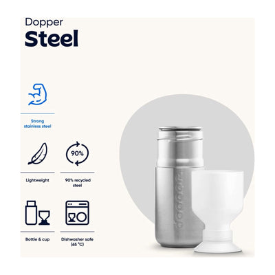 Dopper Steel bottle 350ml, stainless