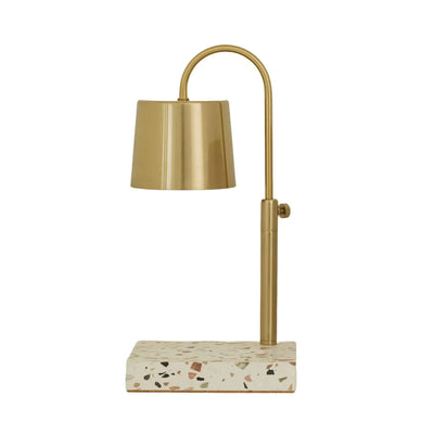 Hooome adjustrable terrazzo candle warmer, gold