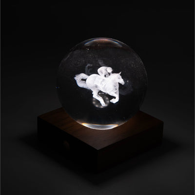 refurbished | Gingko Amber crystal light, horse