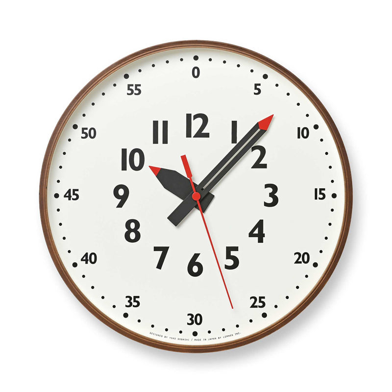 Lemnos Fun Pun Clock, brown