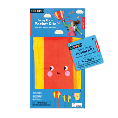 Kikkerland Kidoki Funny Faces pocket kites
