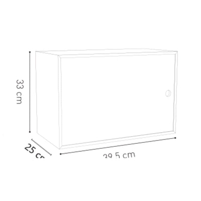 Kriptonite Box container with door for Krossing Maxi, dark walnut/melamine