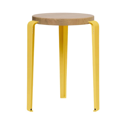 Tiptoe Lou stool, brioche yellow/oak