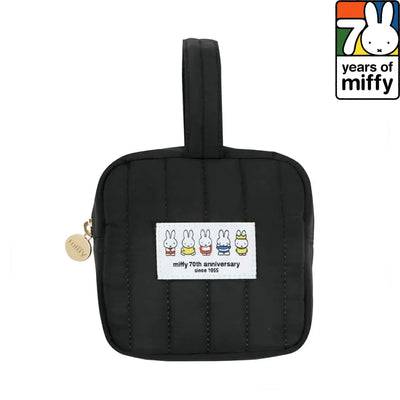 Miffy 70-Year cosmetic square pouch, black