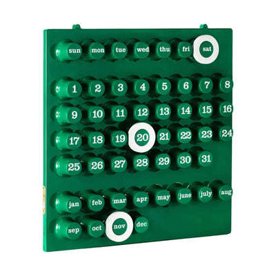 Ring-A-Date perpetual calendar, green