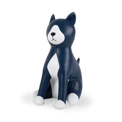 Zuny Cat Tuexdo Bookend , Midnight Blue/White