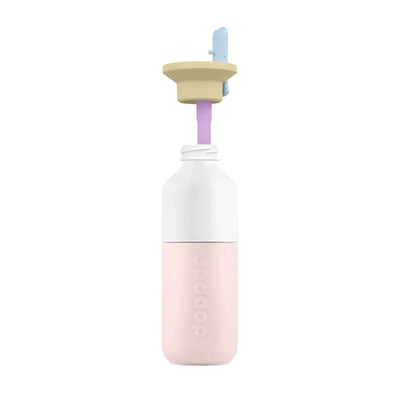 Dopper Steel x Flip Straw bottle 350ml, sunny sorbet