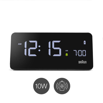 Braun BC21 alarm clock with wireless charger