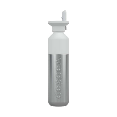 Dopper Steel x Flip Straw bottle 490ml, white