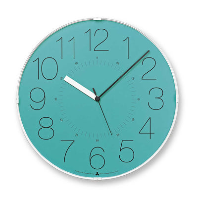 Lemnos CARA wall clock, turquoise