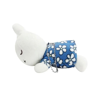 Miffy Mascot Keychain sleeping friend blue dress